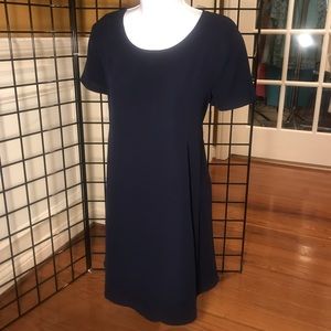 Navy Blue Short Sleeve Dress